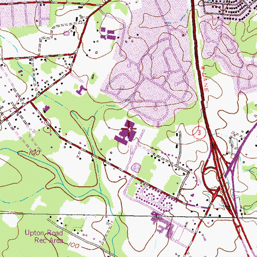 Topographic Map of Center of Applied Technology - North High School, MD