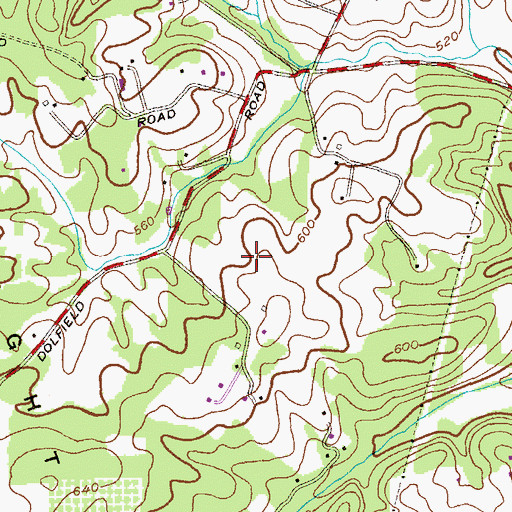 Topographic Map of New Town Elementary School, MD