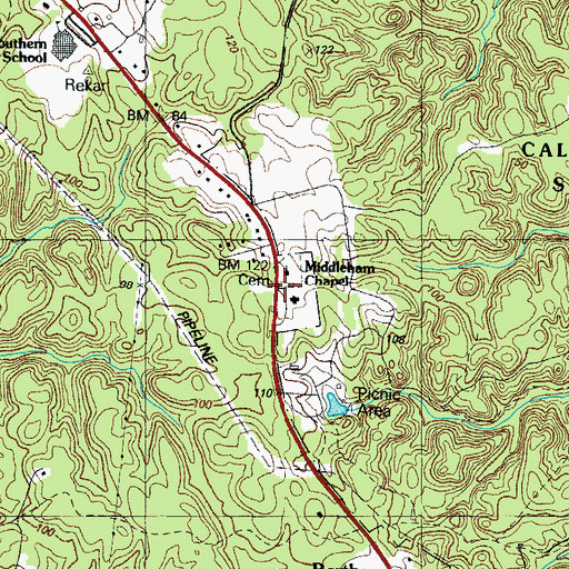 Topographic Map of Middleham and Saint Peters Episcopal Day School, MD