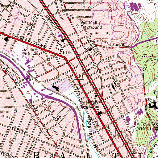 Topographic Map of Kiddie Castle Child Development, MD