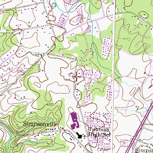 Topographic Map of Goddard School for Early Child Education, MD