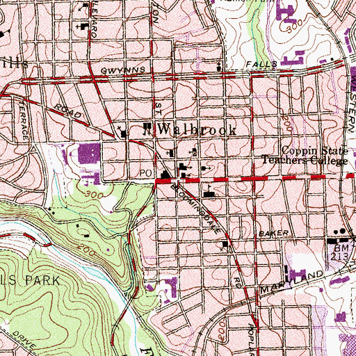 Topographic Map of Baltimore Christian Academy, MD