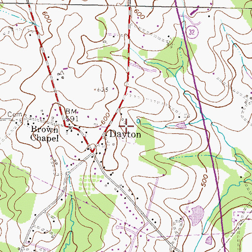 Topographic Map of Dayton Oaks Elementary School, MD