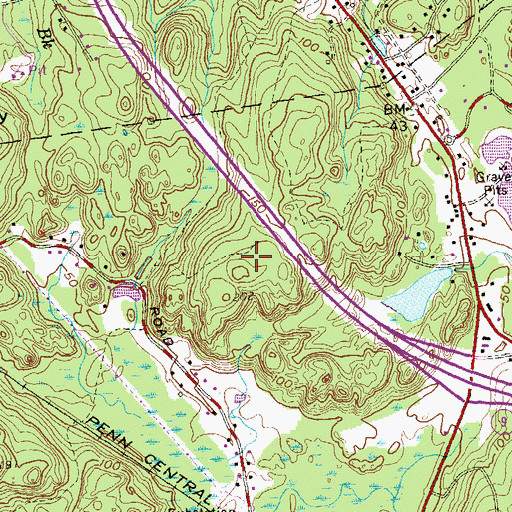 Topographic Map of WLIS-AM (Old Saybrook), CT
