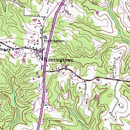 Topographic Map of Tidewater School, MD