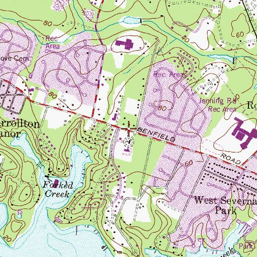 Topographic Map of Saint Martin's-in-the-field Day School, MD