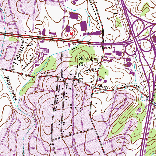 Topographic Map of Saint John's Parish Day School, MD