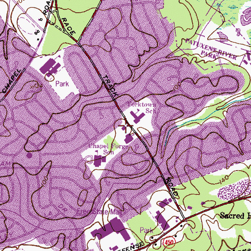 Topographic Map of Redeemer Child Care Center, MD