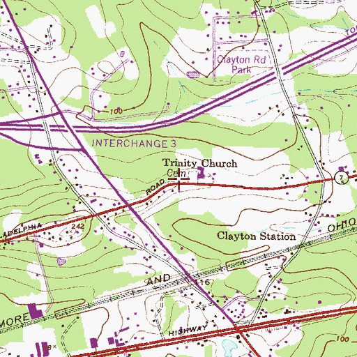 Topographic Map of Trinity Lutheran School, MD
