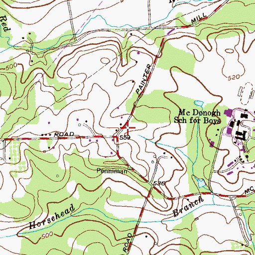 Topographic Map of A Small World, MD