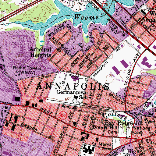 Topographic Map of Phoenix Academy, MD