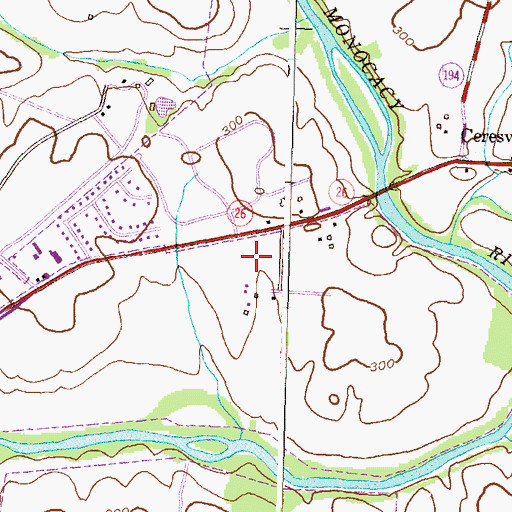 Topographic Map of Frederick Country Day School, MD