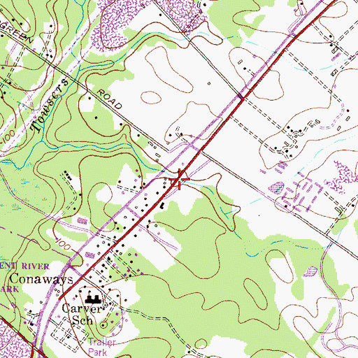 Topographic Map of Daily Discoveries, MD