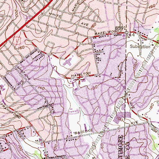 Topographic Map of Bethlehem Christian day School, MD
