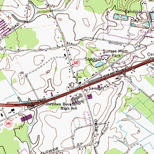 Topographic Map of Beary Best Day Care Center, MD