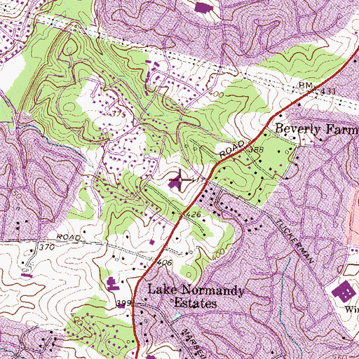 Topographic Map of Washington Hebrew Congregation School, MD
