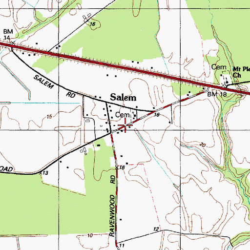 Topographic Map of Salem Education Center Elementary School, MD