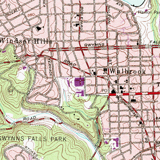 Topographic Map of Homeland Security School, MD