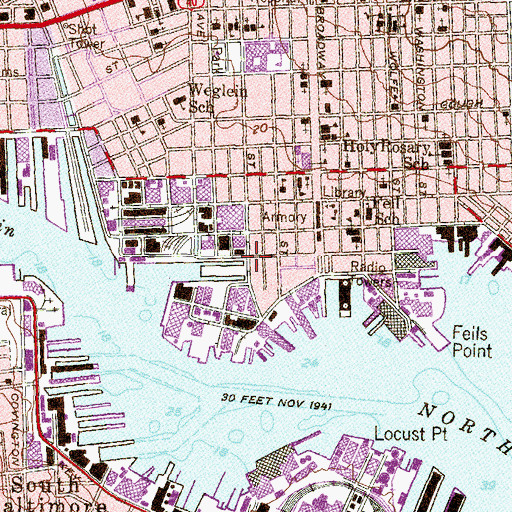 Topographic Map of The Crossroads School, MD