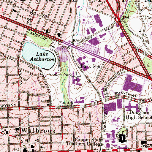 Topographic Map of Alternative Learning Center, MD
