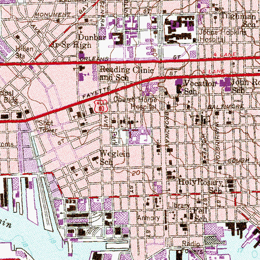 Topographic Map of Baltimore Freedom Academy, MD