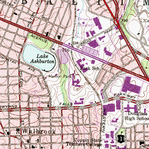Topographic Map of ConneXions Community Based Arts School, MD