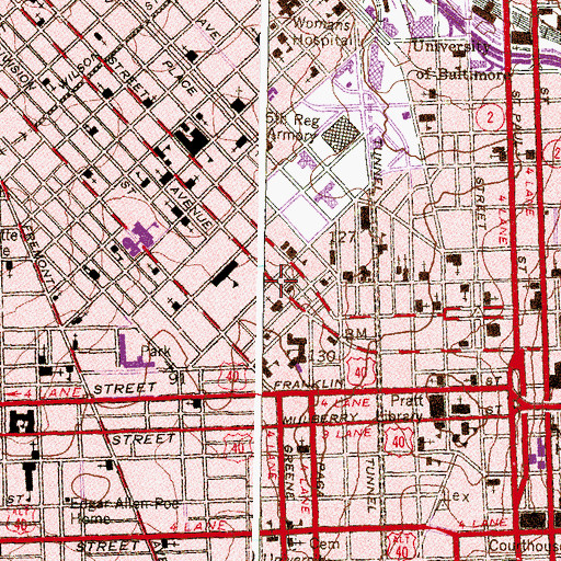 Topographic Map of Woodbourne Center, MD