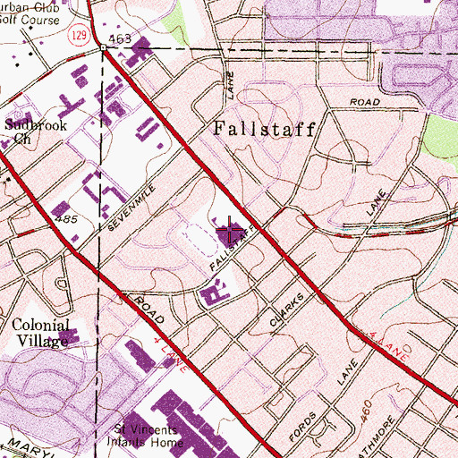 Topographic Map of Upton School, MD