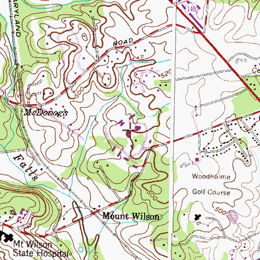 Topographic Map of Ner Israel Rabbinical College, MD