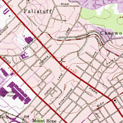 Topographic Map of Womens Institute of Torah Seminary, MD