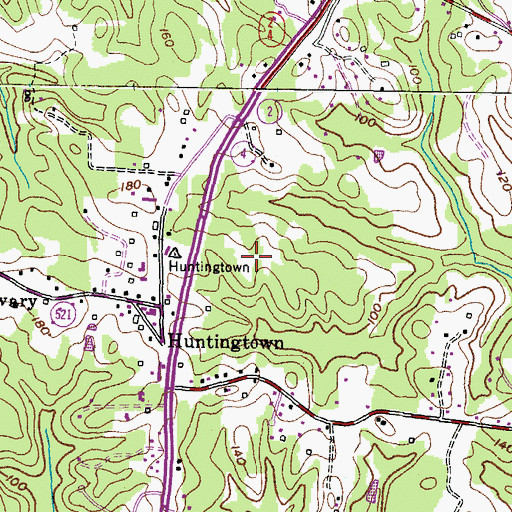 Topographic Map of Huntingtown High School, MD