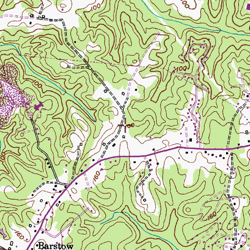 Topographic Map of College of Southern Maryland Prince Frederick Campus, MD