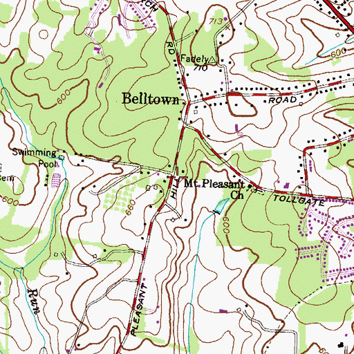 Topographic Map of The Harbour School Baltimore Campus, MD