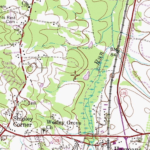 Topographic Map of Chesapeake Science Point Charter School, MD
