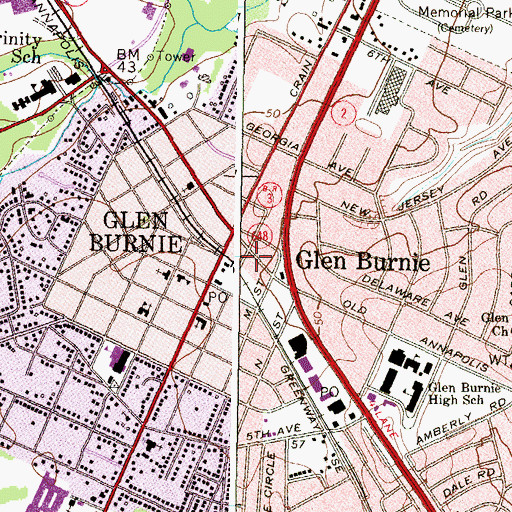 Topographic Map of Anne Arundel Community College - Hospitality, Culinary, and Tourism Institute, MD