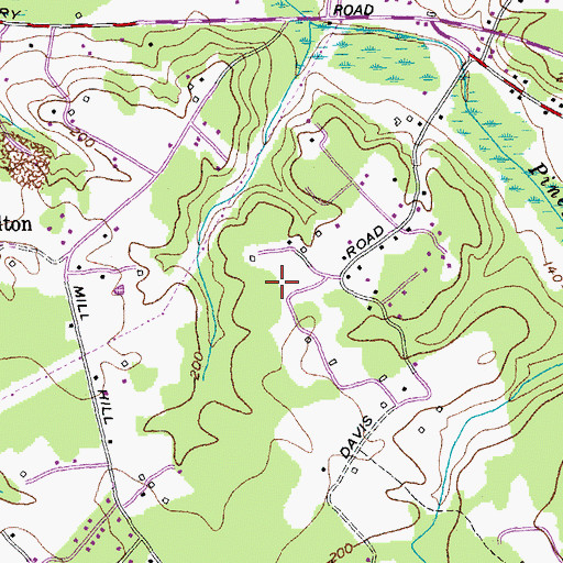 Topographic Map of Theodore G Davis Middle School, MD
