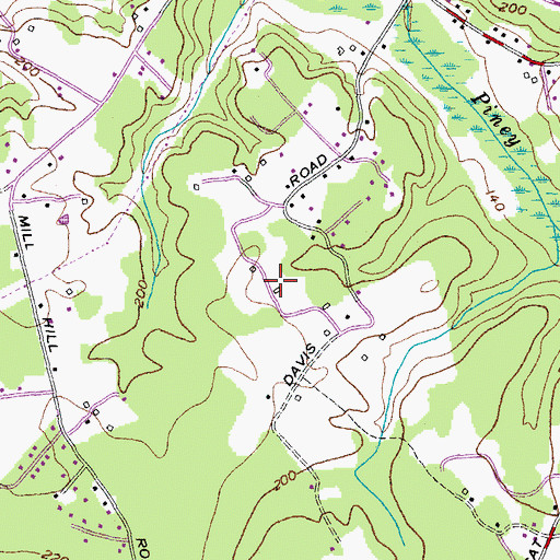 Topographic Map of North Point High School, MD