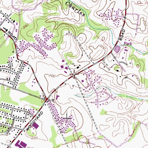 Topographic Map of Clinton Christian School, MD
