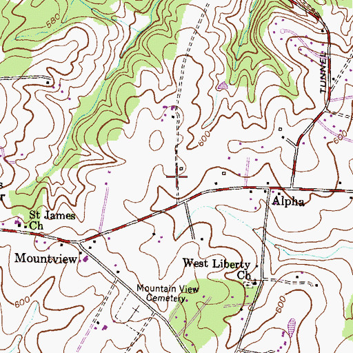 Topographic Map of Marriotts Ridge High School, MD