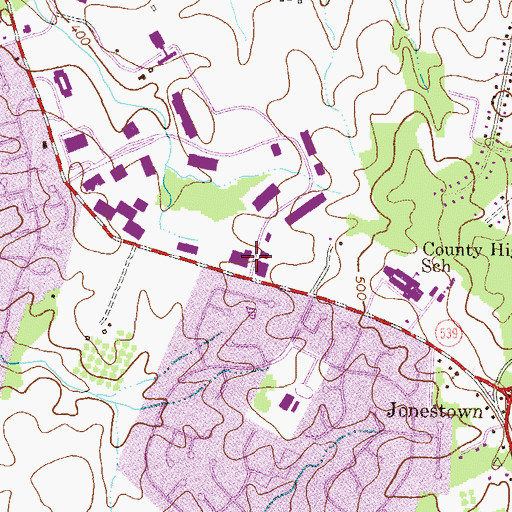Topographic Map of Children's Manor Montessori School, MD