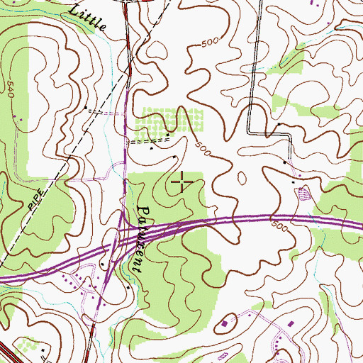 Topographic Map of Goddard School of Marriottsville, MD