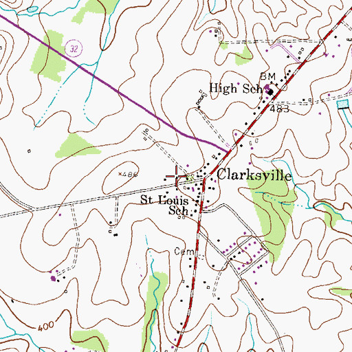 Topographic Map of Brookfield Christian Elementary School, MD