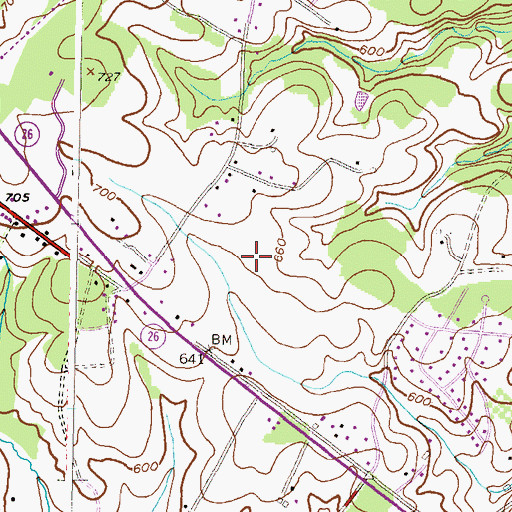 Topographic Map of Century High School, MD