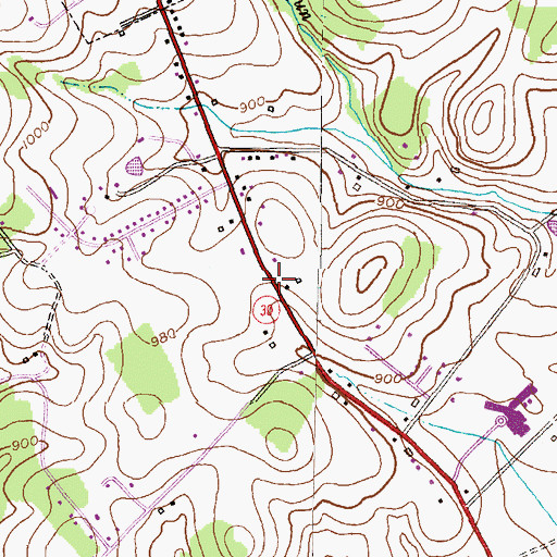 Topographic Map of North Carroll Christian Academy, MD