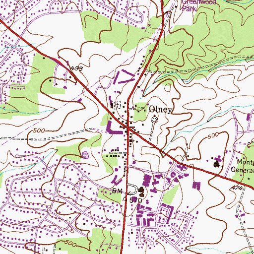 Topographic Map of Saint John's Episcopal School, MD