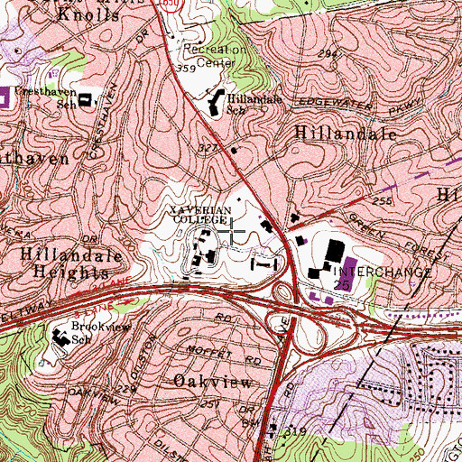 Topographic Map of National Labor College, MD