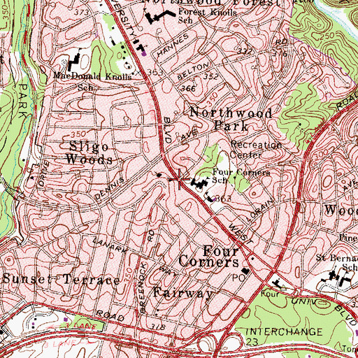 Topographic Map of National Childrens Center - Maryland Campus, MD