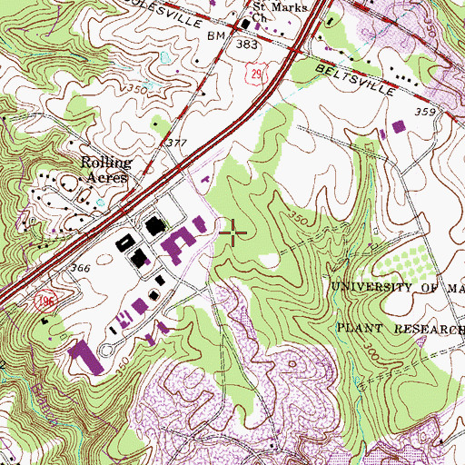 Topographic Map of The Newport School, MD