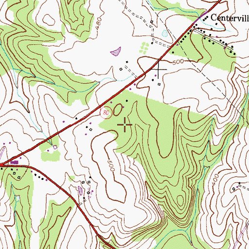 Topographic Map of Urbana Middle School, MD