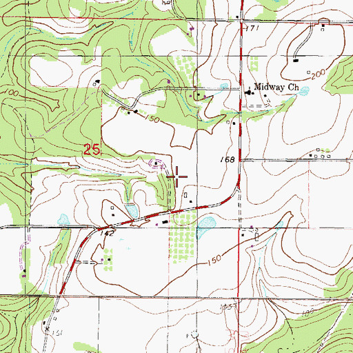 Topographic Map of Evangel Temple Christian Academy, MS